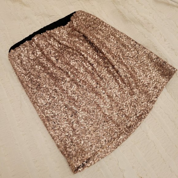 Cutie - Gold Sequin Waist Band Mini Skirt - Small (Listed Size 10) - Picture 4 of 5